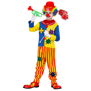 COSTUME VESTITO ABITO TRAVESTIMENTO CARNEVALE BAMBINO PAGLIACCIO
