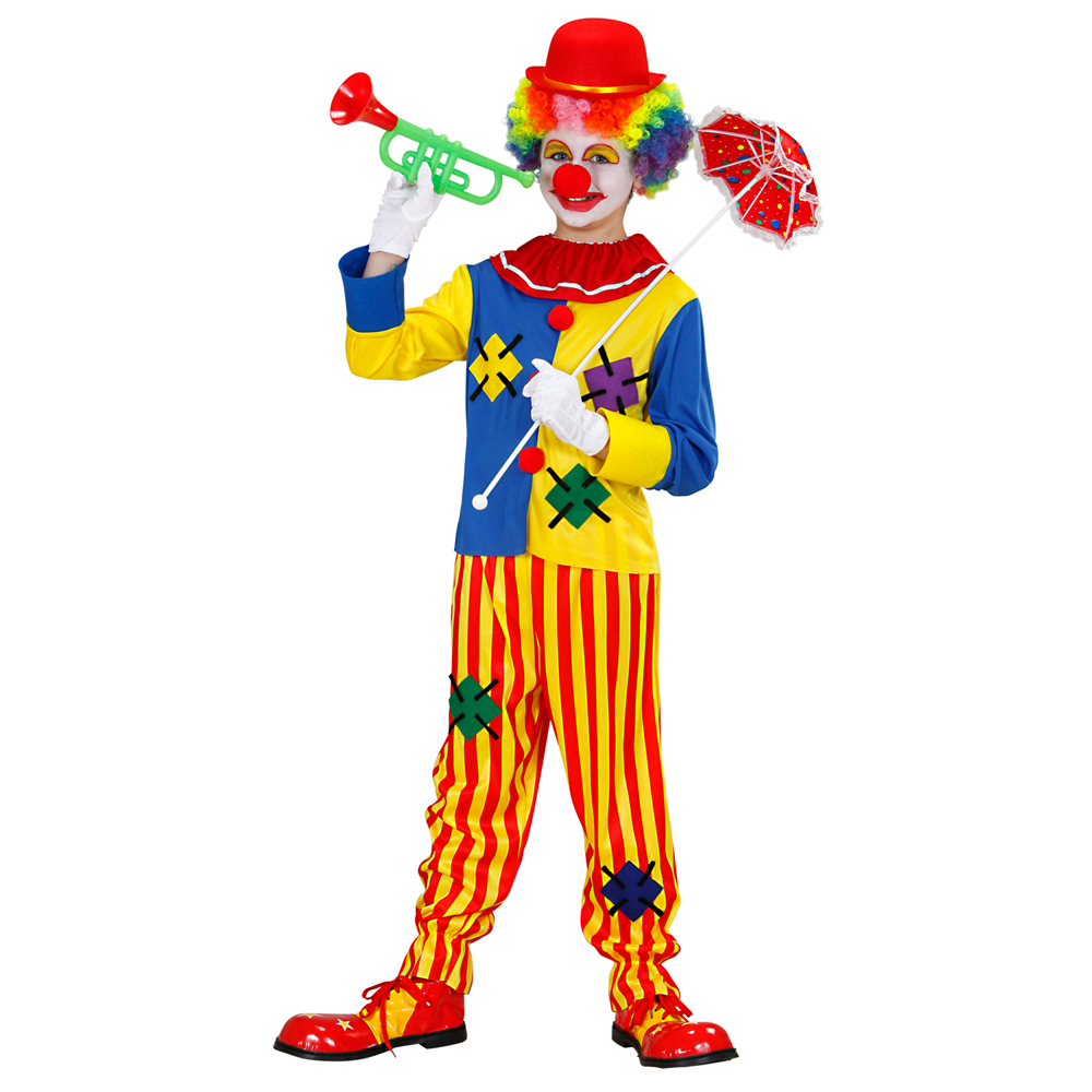 COSTUME VESTITO ABITO TRAVESTIMENTO CARNEVALE BAMBINO PAGLIACCIO