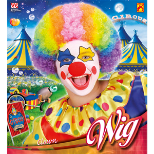 VESTITO CARNEVALE + ACCESSORI CLOWN COSTUME PARRUCCA TROMBA SET TRUCCO CON NASO 4/5 ANNI TRAVESTIMENTO - 0257+4044N+74590+2720T