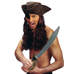 VESTITO CARNEVALE + ACCESSORI PIRATESSA ADULTO VESTITO SCIABOLA CALZE TG. XS TRAVESTIMENTO - 0562 Adulto+7007B+4750R