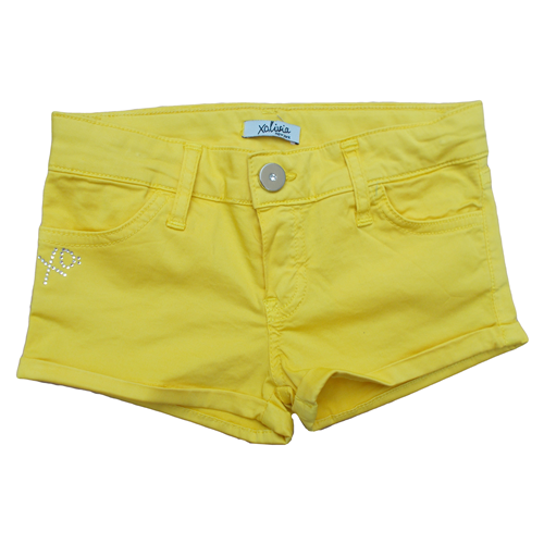 SHORT XO,LIVIA PANTALONE CORTO BASICO BAMBINA TAGLIE 2/6 ANNI - XO-0056