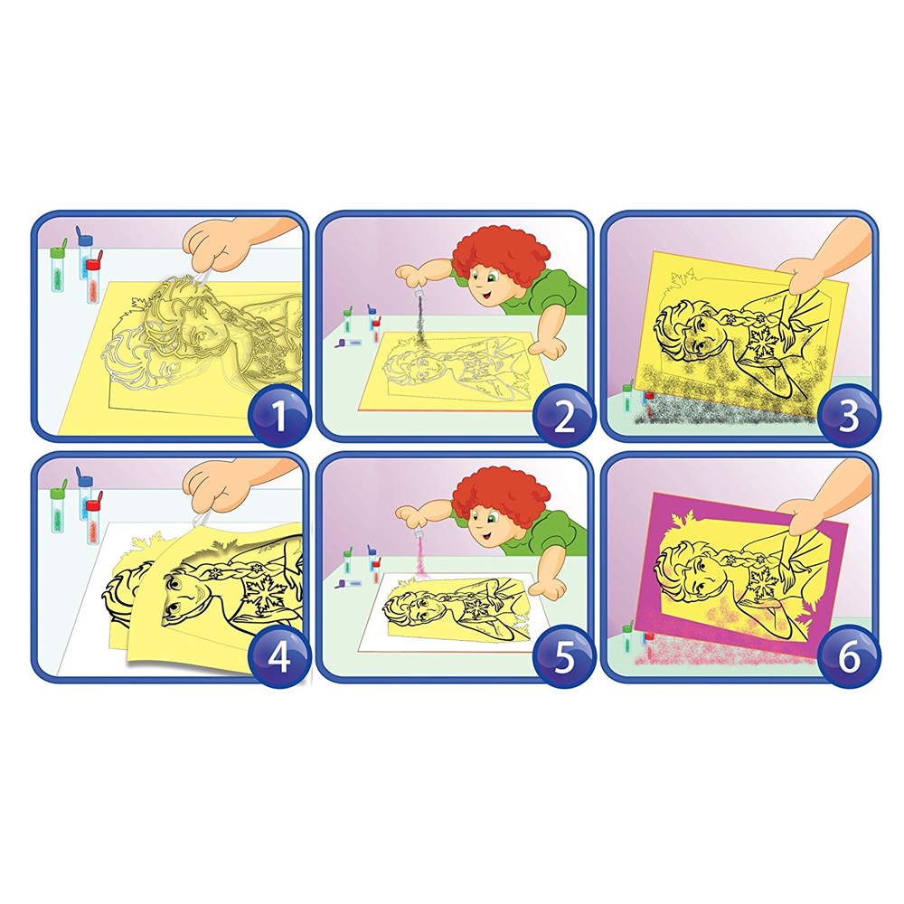 SET GIOCO CARS SAETTA MCQUEEN DISNEY BAMBINO IMMAGINI DI SABBIA 2 IN 1 IMMAGINI DA COLORARE CON SABBIA COLORATA - DS-29