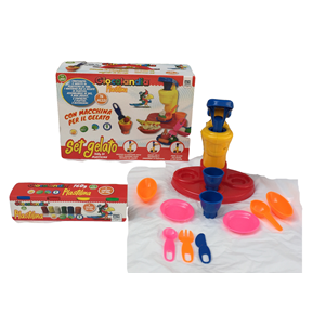 SET GELATO ATTIVITA' 16 PEZZI BAMBINO STAMPINI E STRUMENTI CON PLASTILINA PLASTICHINA - GL0011