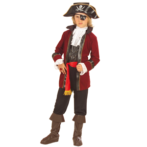 VESTITO CARNEVALE + ACCESSORI PIRATA DELL'ISOLA DEL TESORO COSTUME SCIABOLA 5/7 ANNI TRAVESTIMENTO - 5559+7007B