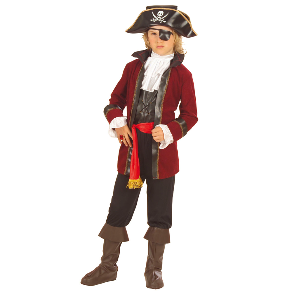 VESTITO CARNEVALE + ACCESSORI PIRATA DELL'ISOLA DEL TESORO COSTUME SCIABOLA 5/7 ANNI TRAVESTIMENTO - 5559+7007B