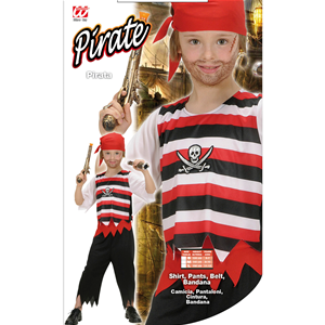 COSTUME VESTITO ABITO TRAVESTIMENTO CARNEVALE HALLOWEEN BAMBINO PIRATA - 5854