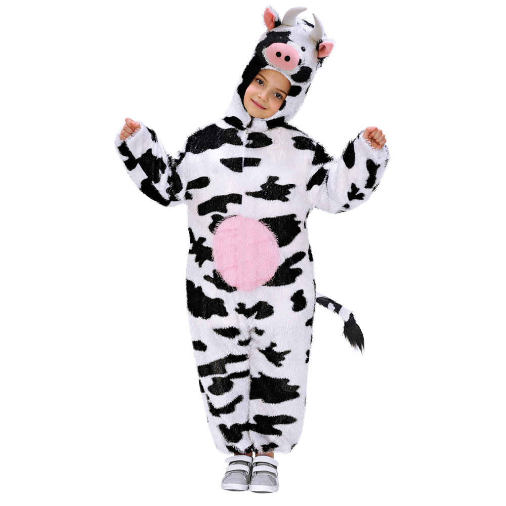 COSTUME VESTITO ABITO TRAVESTIMENTO CARNEVALE HALLOWEEN BAMBINA MUCCA FUNNY - 9759J