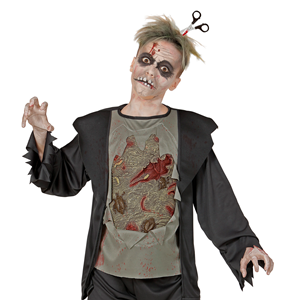 FORBICI INSANGUINATE IN TESTA ACCESSORI PER ABITO VESTITO TRAVESTIMENTO CARNEVALE HALLOWEEN 