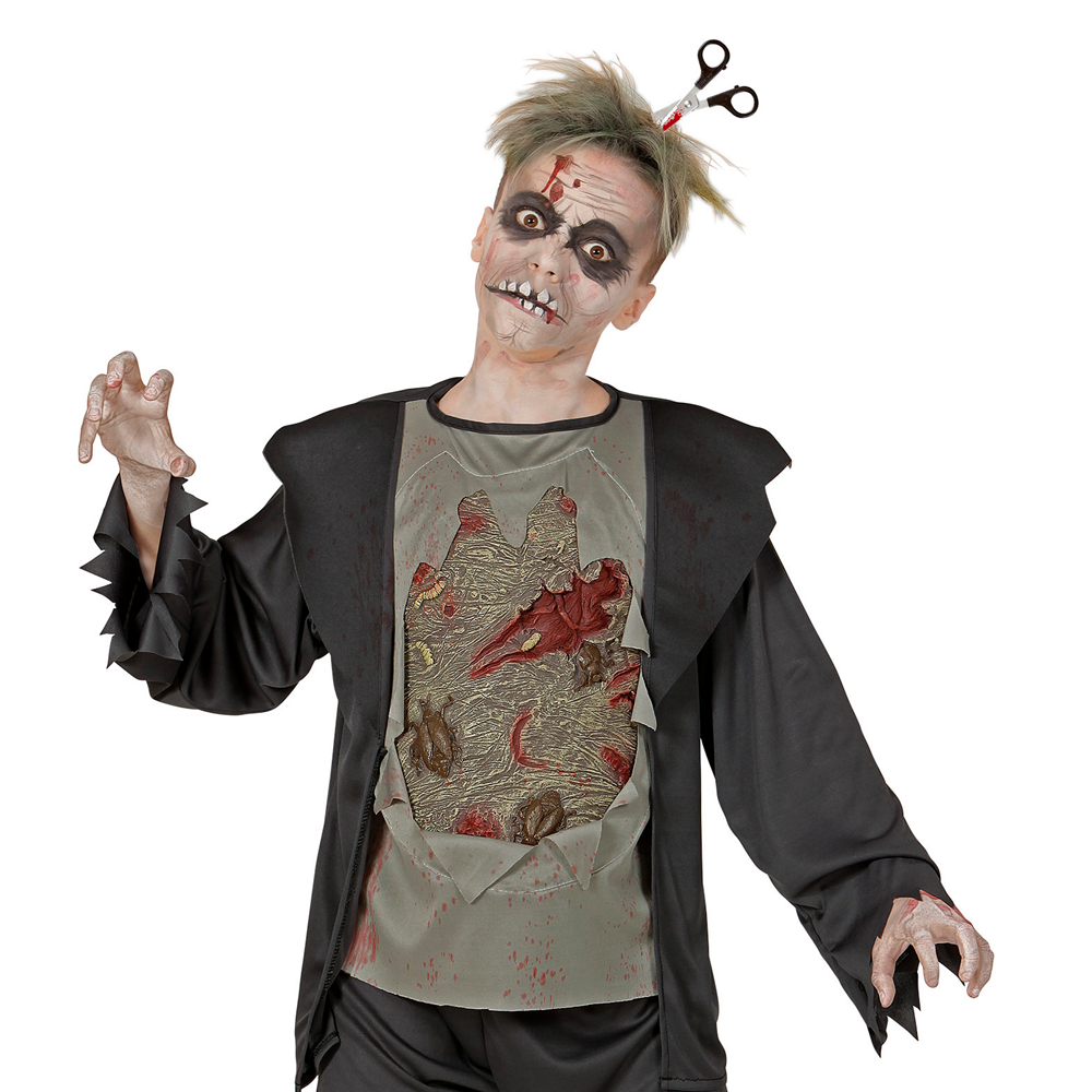 FORBICI INSANGUINATE IN TESTA ACCESSORI PER ABITO VESTITO TRAVESTIMENTO CARNEVALE HALLOWEEN 