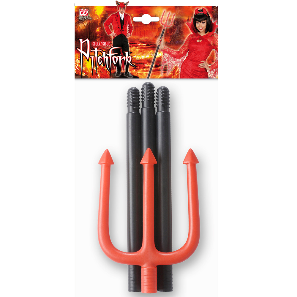 COSTUME CON ACCESSORI DIAVOLO ABITO CORNA TRIDENTE TRAVESTIMENTO HALLOWEEN ADULTO XL - 1174+5483C+5279D
