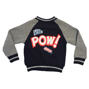 FELPA CON ZIP SUPERMAN SUPER GIRL SUN CITY TAGLIE 3/8 ANNI - RH1393BLU
