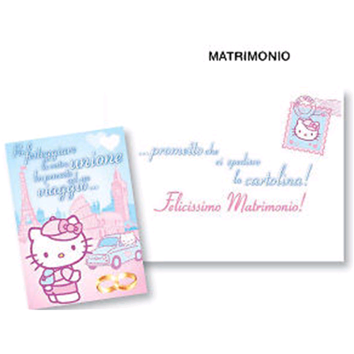 Biglietto auguri Disney Hello Kitty Matrimonio 01