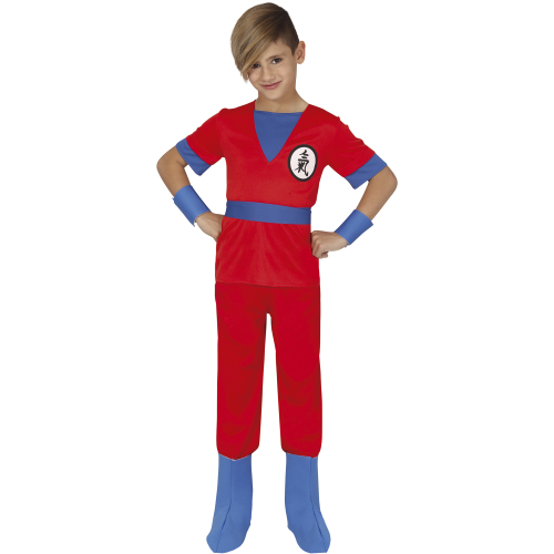 COSTUME GUERRIERO ARTI MARZIALI TRAVESTIMENTO CARNEVALE COSPLAY GOKU FESTE IN MASCHERA - 8276