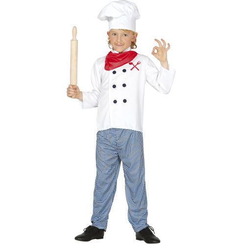 COSTUME CHEF TRAVESTIMENTO CUOCO UNISEX CARNEVALE COSPLAY FESTE IN MASCHERA - 8336