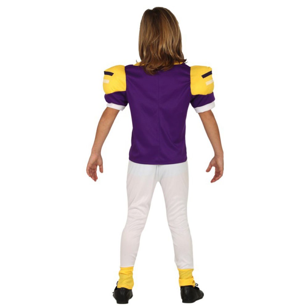 COSTUME GIOCATORE DI RUGBY TRAVESTIMENTO FOOTBALL AMERICANO CARNEVALE COSPLAY FESTE IN MASCHERA - 8357