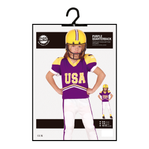 COSTUME GIOCATORE DI RUGBY TRAVESTIMENTO FOOTBALL AMERICANO CARNEVALE COSPLAY FESTE IN MASCHERA - 8357