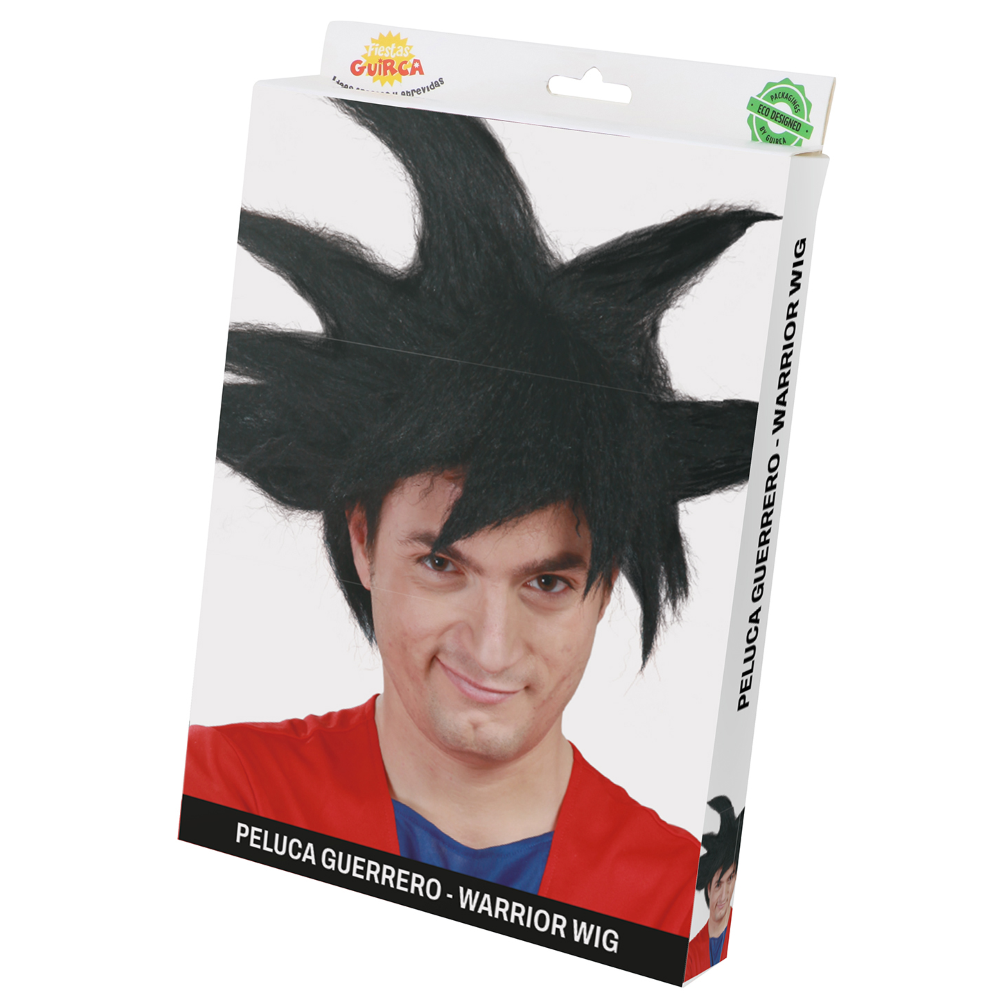 PARRUCCA GUERRIERO ARTI MARZIALI ACCESSORIO CARNEVALE COSPLAY GOKU ANIME E MANGA - 4823