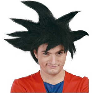 PARRUCCA GUERRIERO ARTI MARZIALI ACCESSORIO CARNEVALE COSPLAY GOKU ANIME E MANGA - 4823