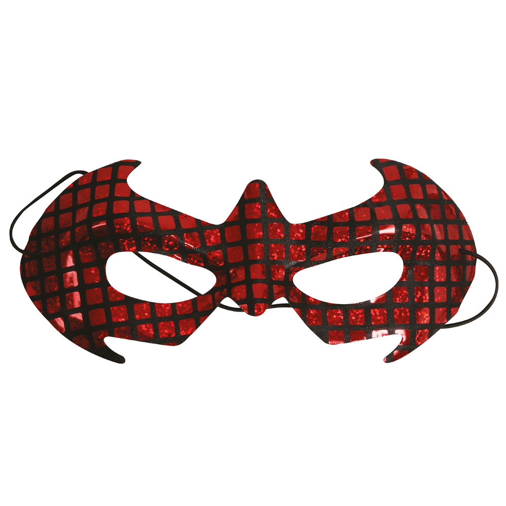 MASCHERINA ROSSA SUPEREROE DONNA ACCESSORIO TRAVESTIMENTO CARNEVALE FESTE A TEMA - 12934