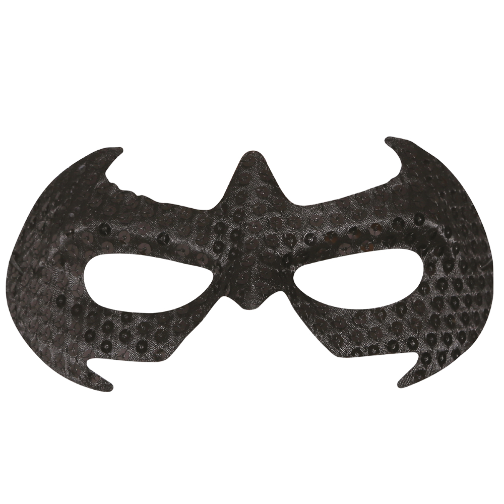 MASCHERINA NERA SUPEREROE DONNA ACCESSORIO TRAVESTIMENTO CARNEVALE FESTE A TEMA - 12935