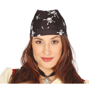 BANDANA PIRATA FOULARD DONNA ACCESSORIO TRAVESTIMENTO CARNEVALE COSPLAY FESTE A TEMA - 13915