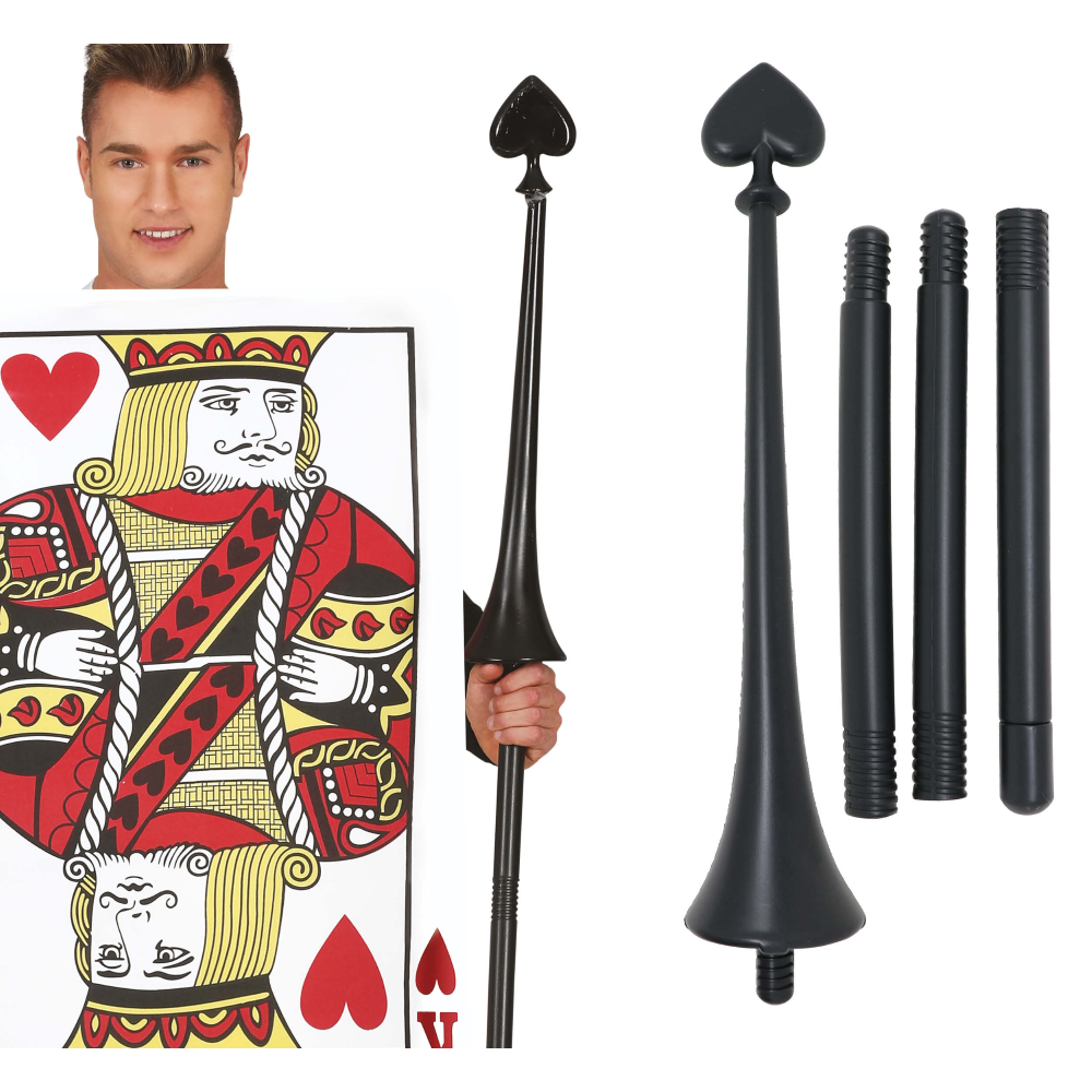 LANCIA PUNTA CON CUORE SMONTABILE 140 CM ACCESSORIO TRAVESTIMENTO CARNEVALE COSPLAY SOLDATO DI CARTA - 16169