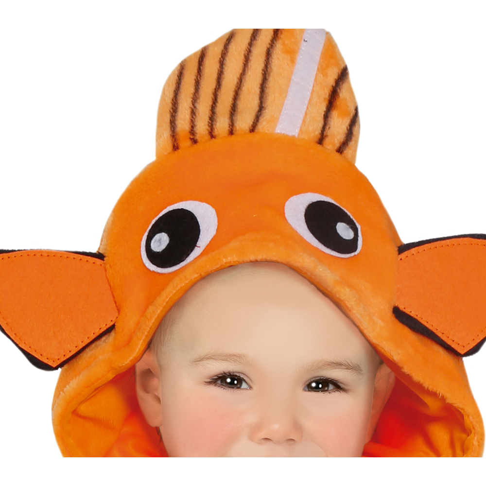 COSTUME PESCE PAGLIACCIO TUTA CON CAPPUCCIO TRAVESTIMENTO CARNEVALE FESTE IN MASCHERA COSPLAY NEMO - 7609