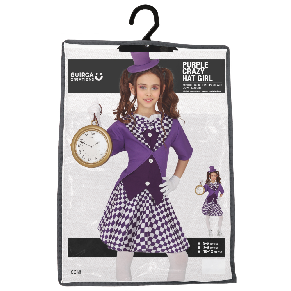 COSTUME CAPPELLAIA MATTA TRAVESTIMENTO CARNEVALE COSPLAY FESTE IN MASCHERA - 7718