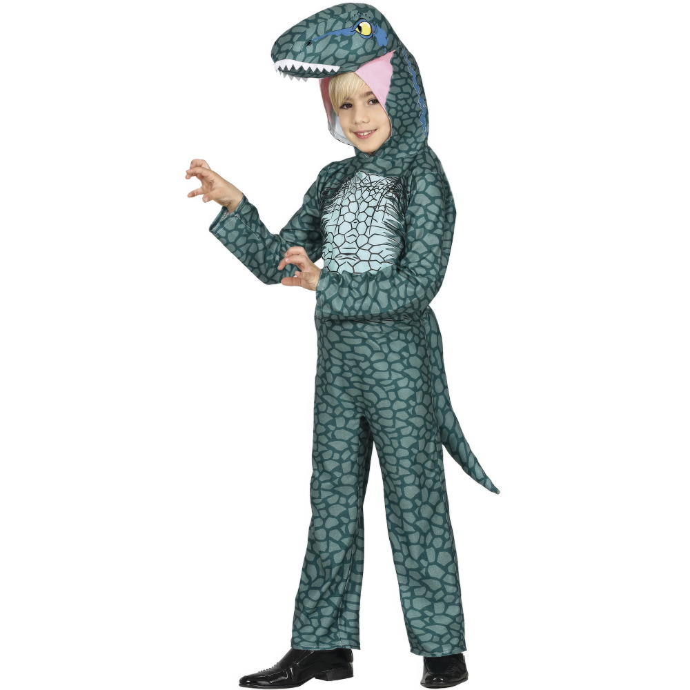 COSTUME VELOCIRAPTOR TRAVESTIMENTO DA DINOSAURO CARNEVALE COSPLAY FESTE IN MASCHERA - 7742