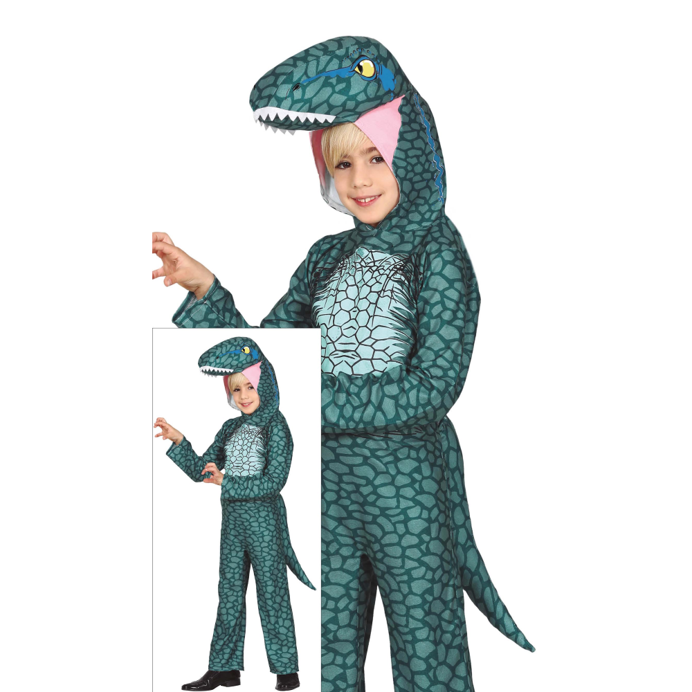 COSTUME VELOCIRAPTOR TRAVESTIMENTO DA DINOSAURO CARNEVALE COSPLAY FESTE IN MASCHERA - 7742