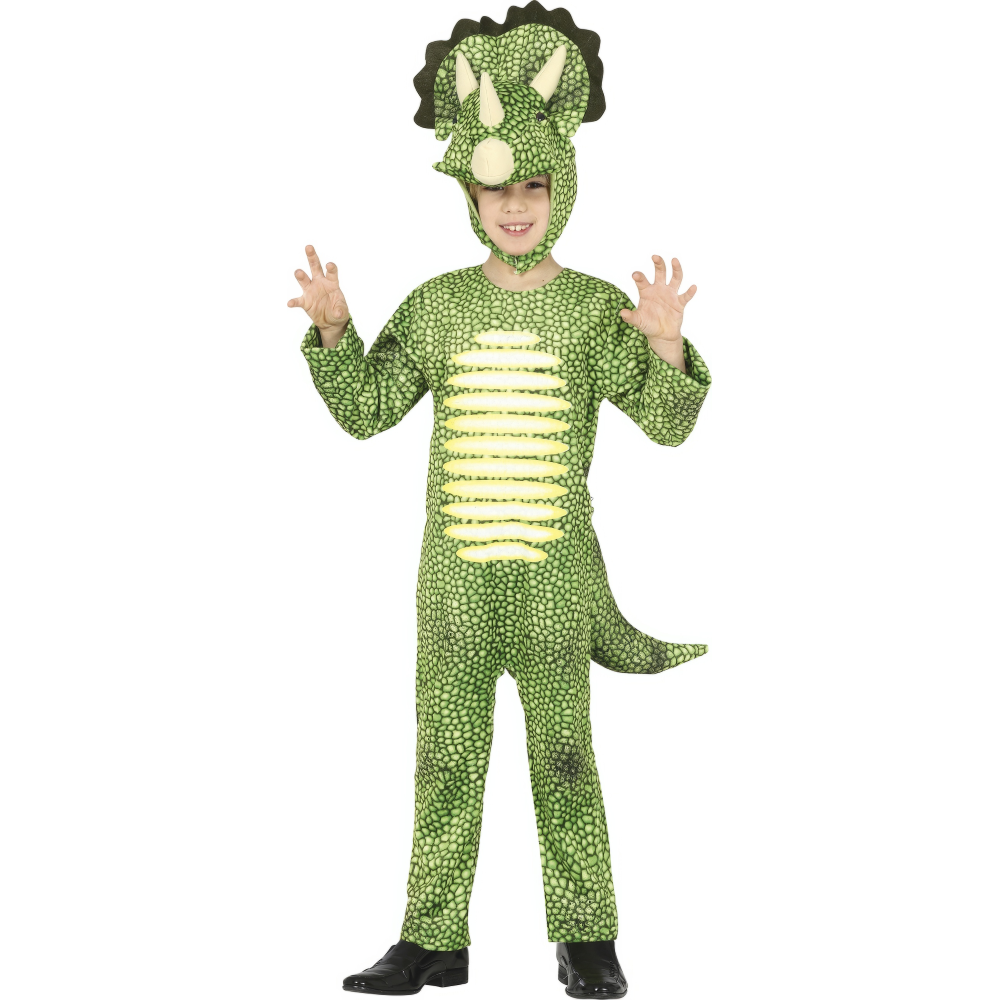 COSTUME TRICERATOPO TRAVESTIMENTO DA DINOSAURO CARNEVALE COSPLAY FESTE IN MASCHERA - 7745