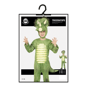 COSTUME TRICERATOPO TRAVESTIMENTO DA DINOSAURO CARNEVALE COSPLAY FESTE IN MASCHERA - 7745