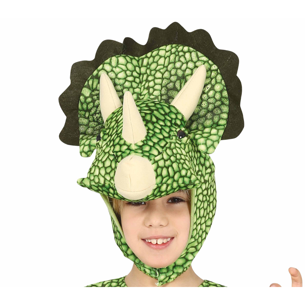 COSTUME TRICERATOPO TRAVESTIMENTO DA DINOSAURO CARNEVALE COSPLAY FESTE IN MASCHERA - 7745