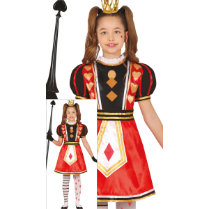 COSTUME REGINA DI QUADRI ABITO TRAVESTIMENTO CARNEVALE COSPLAY FESTE IN MASCHERA - 7846
