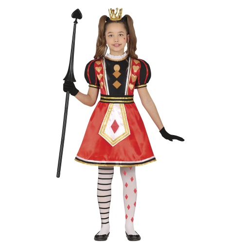 COSTUME REGINA DI QUADRI ABITO TRAVESTIMENTO CARNEVALE COSPLAY FESTE IN MASCHERA - 7846