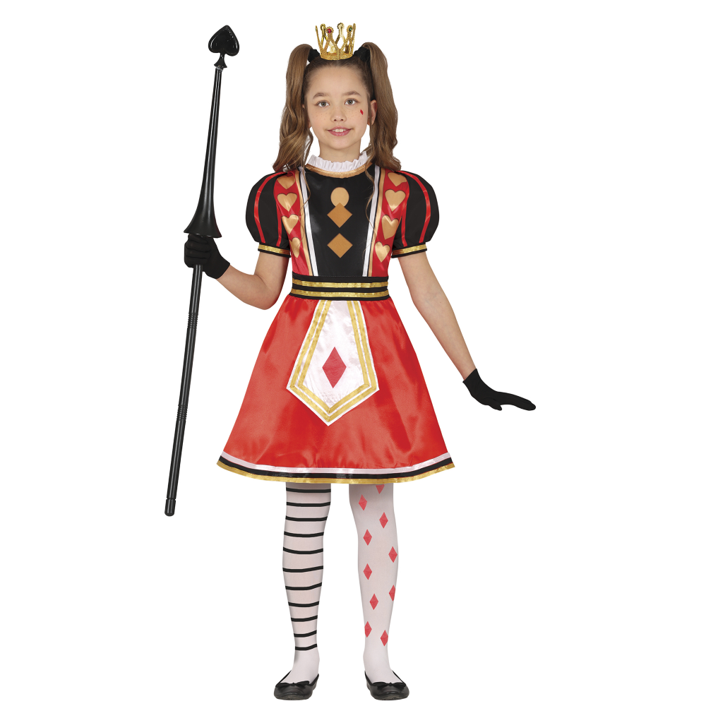 COSTUME REGINA DI QUADRI ABITO TRAVESTIMENTO CARNEVALE COSPLAY FESTE IN MASCHERA - 7846