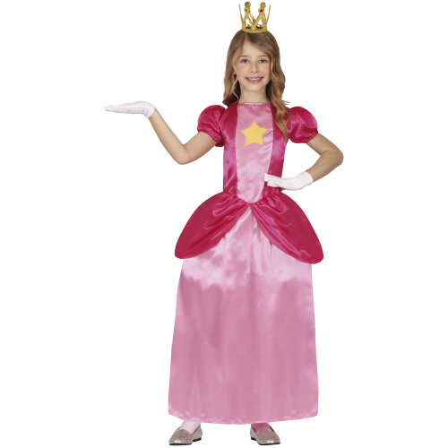 COSTUME PRINCIPESSA STELLARE ABITO TRAVESTIMENTO CARNEVALE COSPLAY PEACH FESTE IN MASCHERA - 7847