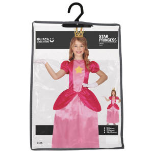 COSTUME PRINCIPESSA STELLARE ABITO TRAVESTIMENTO CARNEVALE COSPLAY PEACH FESTE IN MASCHERA - 7847
