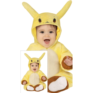 COSTUME CINCILLÀ ELETTRICO TUTA CON CAPPUCCIO TRAVESTIMENTO CARNEVALE FESTE IN MASCHERA COSPLAY PIKACHU - 8783
