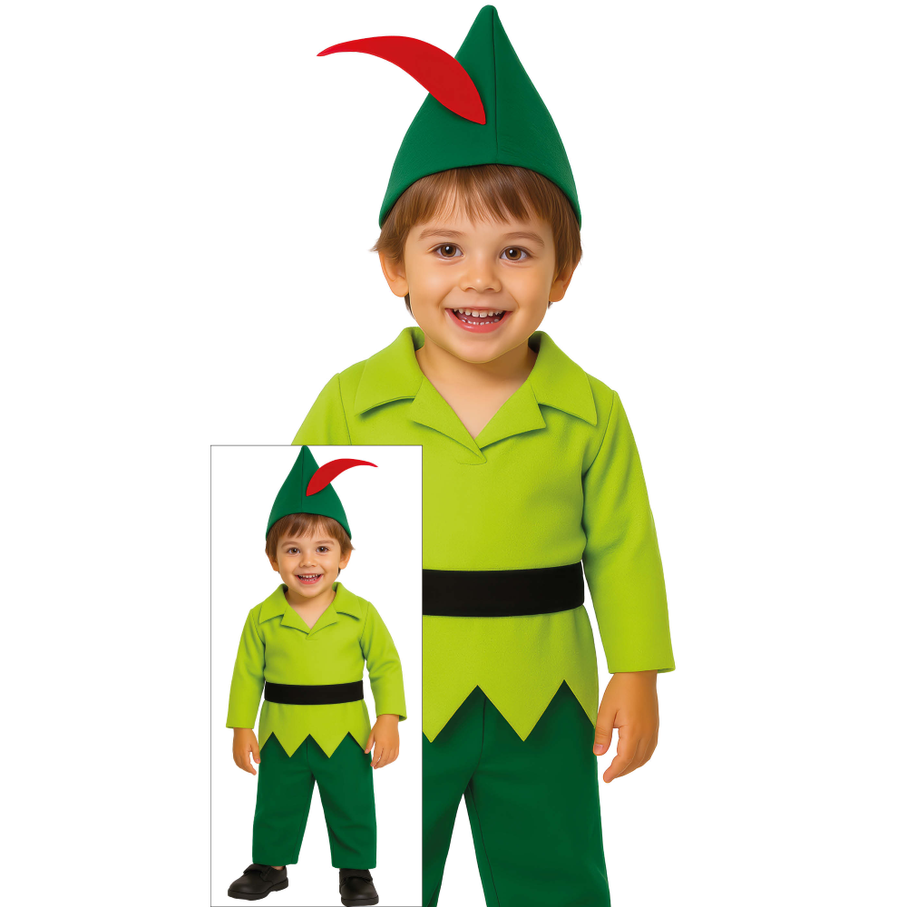 COSTUME BABY ARCIERE TRAVESTIMENTO CARNEVALE FESTE IN MASCHERA COSPLAY PETER PAN - 8597