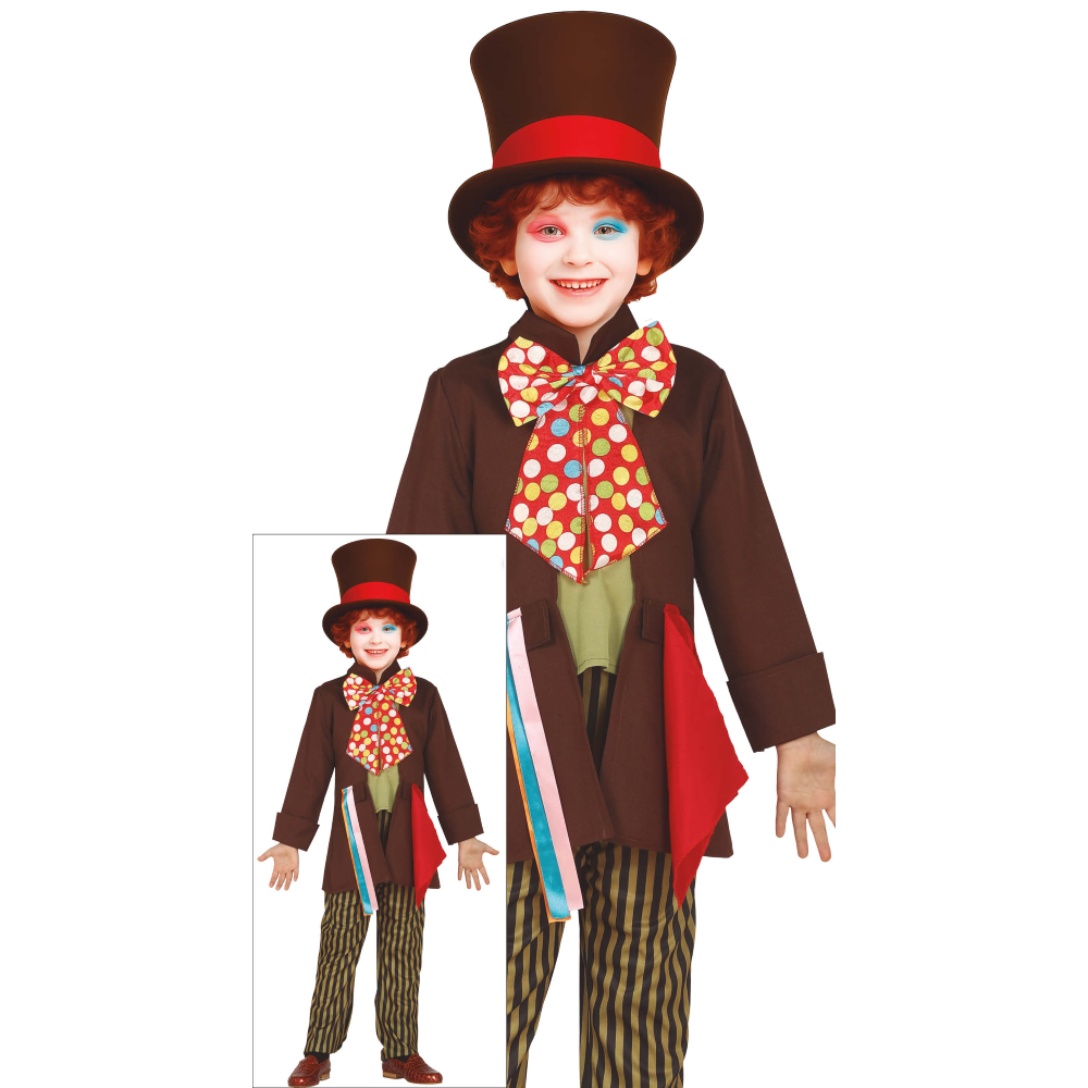 COSTUME SARTO PAZZO TRAVESTIMENTO CARNEVALE FESTE IN MASCHERA COSPLAY CAPPELLAIO MATTO - 8361