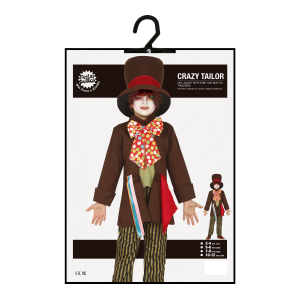 COSTUME SARTO PAZZO TRAVESTIMENTO CARNEVALE FESTE IN MASCHERA COSPLAY CAPPELLAIO MATTO - 8361