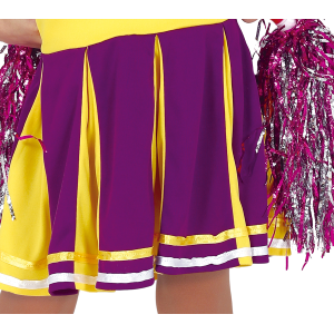 COSTUME CHEERLEADER ABITO VIOLA TRAVESTIMENTO CARNEVALE FESTE A TEMA COSPLAY - 8361