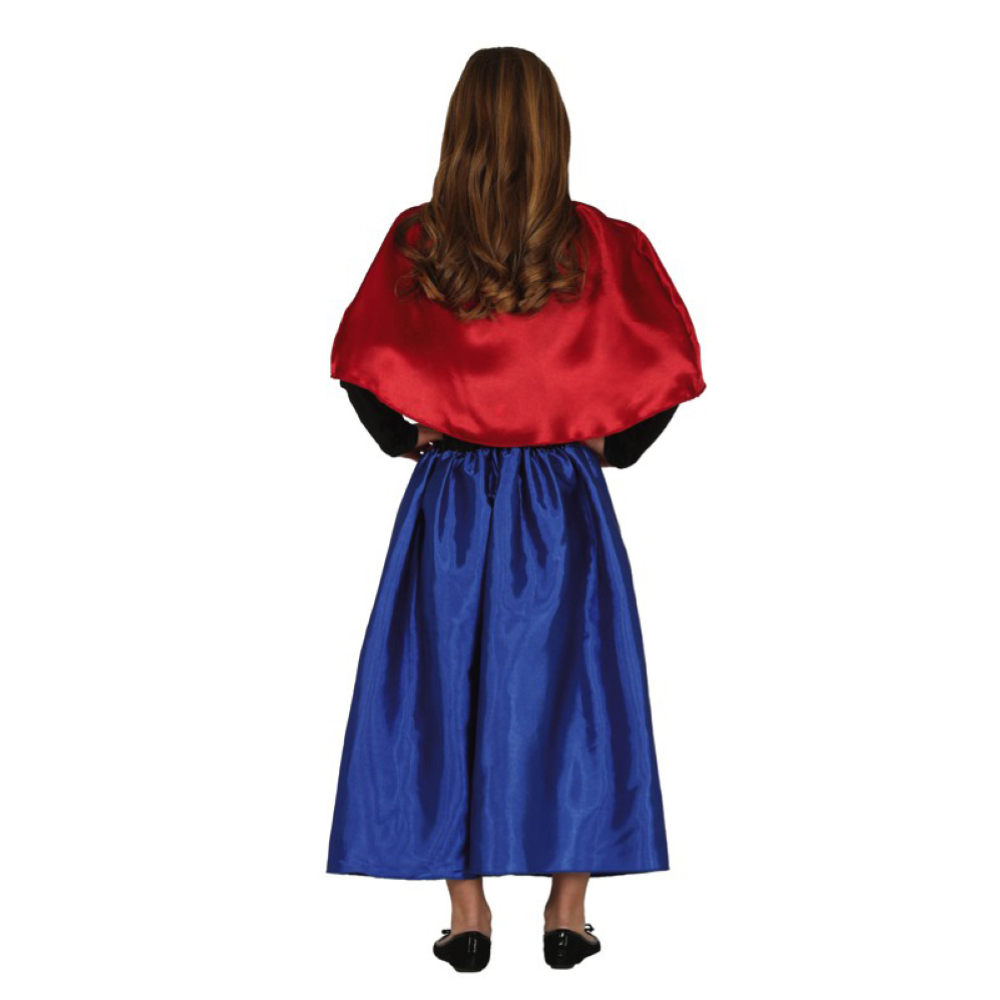 COSTUME PRINCIPESSA ABITO E MANTELLO TRAVESTIMENTO CARNEVALE FESTE IN MASCHERA COSPLAY ANNA FROZEN - 8366
