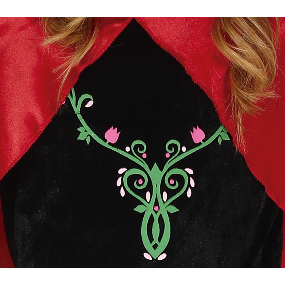 COSTUME PRINCIPESSA ABITO E MANTELLO TRAVESTIMENTO CARNEVALE FESTE IN MASCHERA COSPLAY ANNA FROZEN - 8366