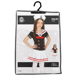 COSTUME MARINARETTA ABITO E CAPPELLO TRAVESTIMENTO CARNEVALE FESTE IN MASCHERA COSPLAY SAILOR - 8593