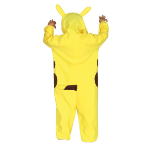 COSTUME CINCILLÀ ELETTRICO TUTA CON CAPPUCCIO TRAVESTIMENTO CARNEVALE FESTE IN MASCHERA COSPLAY PIKACHU - 8600