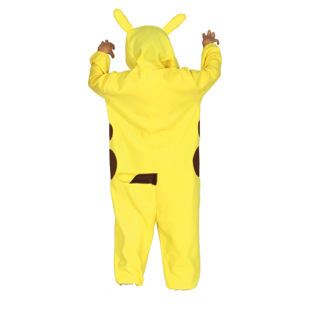 COSTUME CINCILLÀ ELETTRICO TUTA CON CAPPUCCIO TRAVESTIMENTO CARNEVALE FESTE IN MASCHERA COSPLAY PIKACHU - 8600