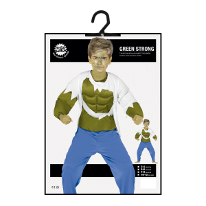 COSTUME FORZUTO VERDE TRAVESTIMENTO CARNEVALE FESTE IN MASCHERA COSPLAY HULK - 8735