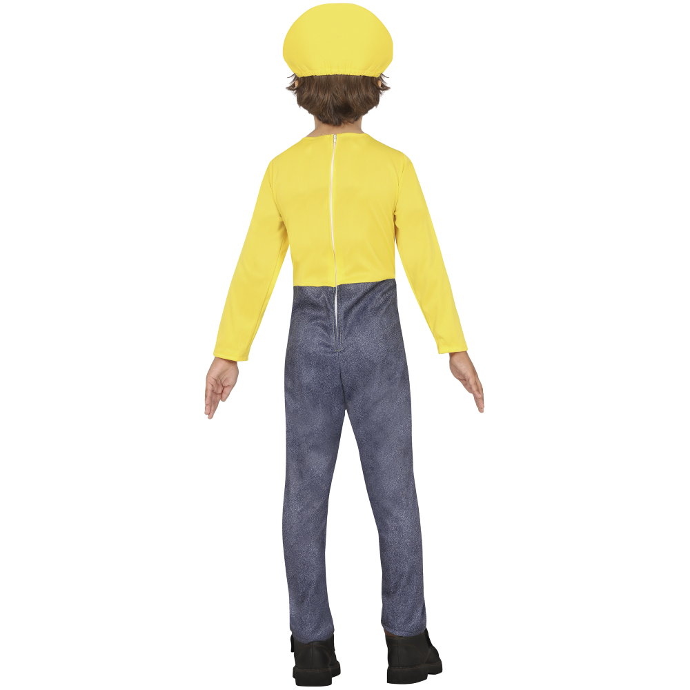 COSTUME AIUTANTE GIALLO TRAVESTIMENTO CARNEVALE FESTE IN MASCHERA COSPLAY MINIONS - 8762
